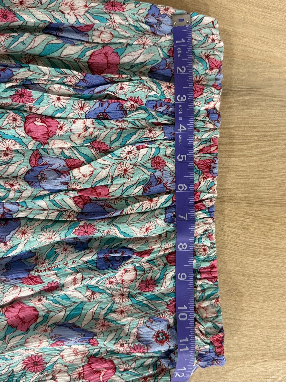 Poupette St Barth Ambra Bandeau Aqua Petunia Floral Cover Up Pool Dress NWT M - Picture 12 of 12